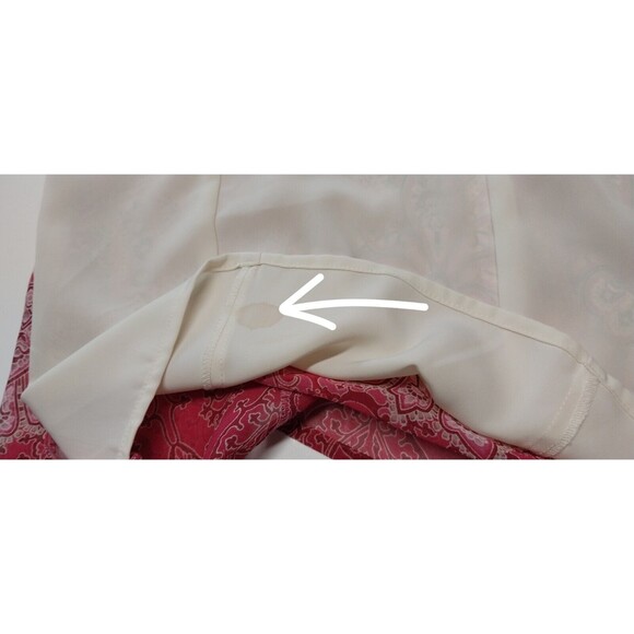 Vtg Liz Claiborne Women Size 10 Blouse 100% Silk Pink Semi Sheer Button Mom Boho - Picture 6 of 13